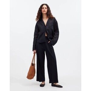 Madewell Black Straight Leg Crop Pants